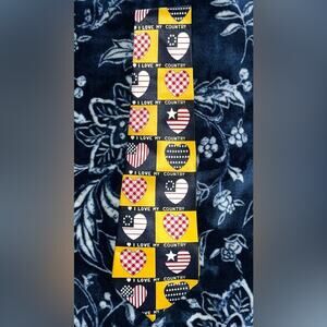 Vintage 90s Alvery Handmade “I Love My Country” Men’s Tie